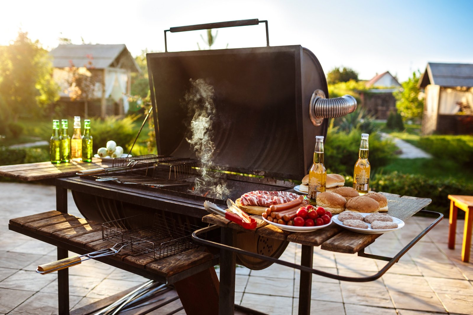 Gas and wood braai grill combos